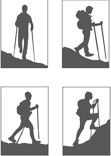 Miniatura 7 de Bastones de senderismo de aleación de aluminio con sistema de bloqueo rápido, bastón de senderismo telescópico para campamento y montañismo