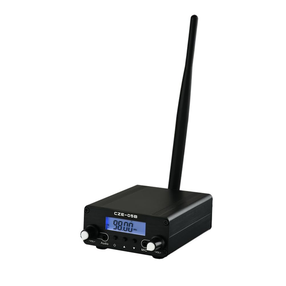 CZE-05B Émetteur FM 0,5W de Radiodiffusion en Direct Européen Amplificateur Audio Stéréo PLL pour Église, Voiture, Communauté - Prise EU