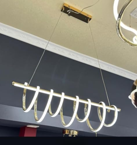 Image of LED Chandelier for Living Room, Hanging Light for Dining Table, Jhumar Hanging Light for Home Decoration (Golde Electroplated)