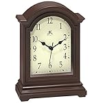 Infinity Instruments Brown Antique Grandfather Tabletop Clock 9 x 6 Mantle Tabletop Clock Mini Desktop Table Mantel Decor Vintage Living Room Decor - Image 3