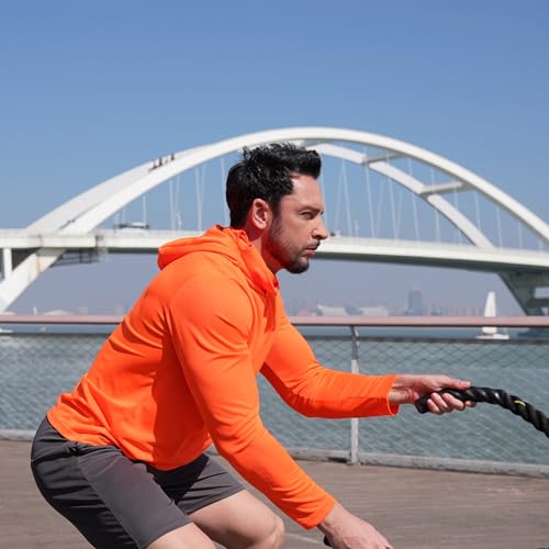 Image of 5 Pack Men's UPF 50+ Sun Protection Hoodie Shirts Long Sleeve Shirts Quick Dry Lightweight for Running Workout Hiking Fishing