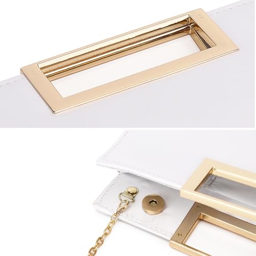 Image of Gurina Evening Clutch Purses for Women Formal Party Clutch Bags Cocktail Prom Fashion PU Leather Shoulder Handbags