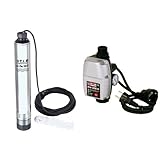 T.I.P. Tiefbrunnenpumpe AJ 4 Plus 100/57 + Elektronische Pumpensteuerung BRIO 2000 M