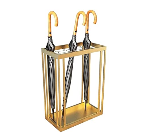 Moderno soporte para paraguas de hierro con gran capacidad y bandeja de goteo extraíble, ideal para el hogar, hotel y negocios, soporte de paraguas de interior