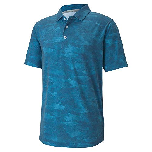 PUMA Golf 2022 Men s Solarized Camo Polo, Digi-Blue, Small