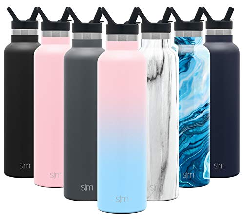 Simple Modern 24oz Ascent Water Bottle with Straw Lid - Stainless Steel Hydro