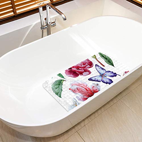 Tapis de douche pour enfants motif pivoine Eustoma lavable - 6