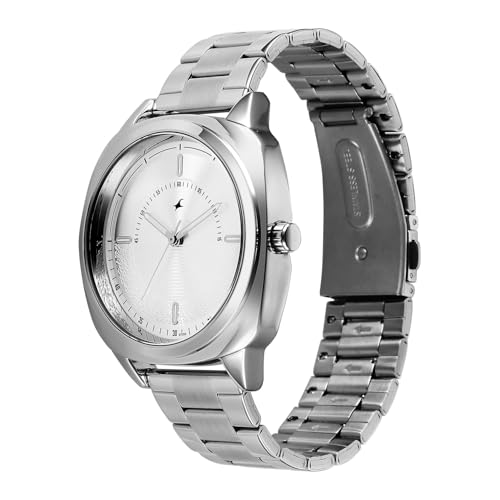 Image of Fastrack Stunners X Quartz Analog with Silver Dial Steel Stainless Steel Strap Watch for Men - 38161SM02