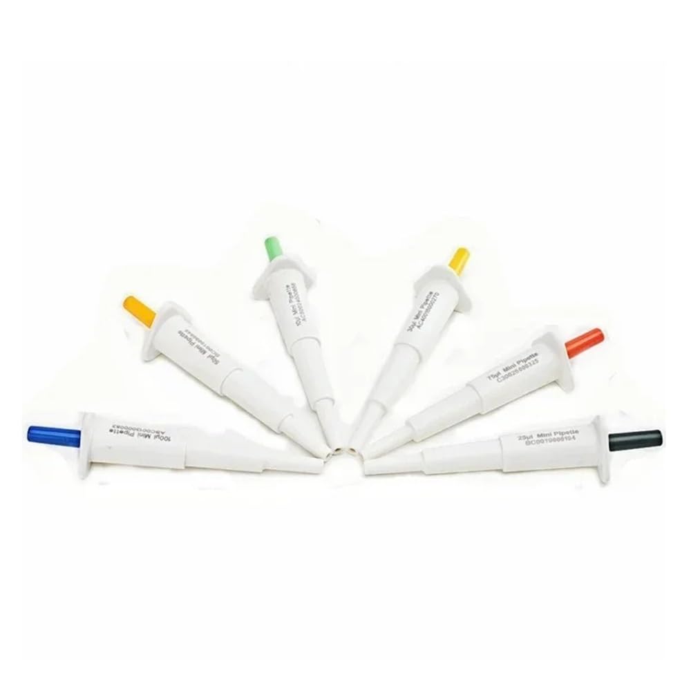 Laborausstattung und -bedarf 6er-Pack Laborpipette, manuelle Einkanal-Mikropipette, Pipette mit festem Volumen, Dosier- und Probenentnahmesystem 10–200 µl