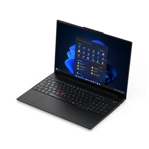 Lenovo ThinkPad E16 Gen 3 21ST, avec charnière à 180°, AMD Ryzen 7 250/3,3 GHz, Win 11 Pro, Radeon 780M, 16 Go de RAM, SSD 512 Go, IPS 1920 x 1200, Wi-Fi 6E, Bluetooth, noir
