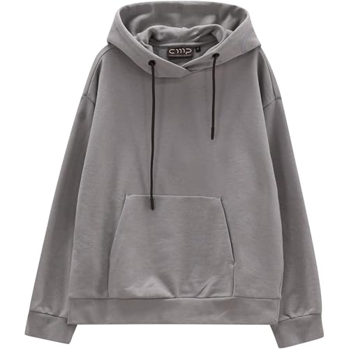 Hoodie CMP Femme Dove Grey L : sweat à capuche gris pour femme