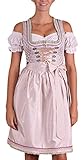 Golden Trachten Dirndl 2tlg.Trachtenkleid Beige Lila geblümt 549GT (38)