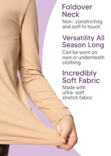 Image of STRETCH IS COMFORT Girl's Oh So Soft Long Sleeve Turtleneck | Youth Size 2-16