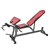 Gyl Verstelbare halterbank, 4 hoogteposities, 400 kg, draagkussens voor full-body training en thuis, kan worden gekanteld of gekanteld