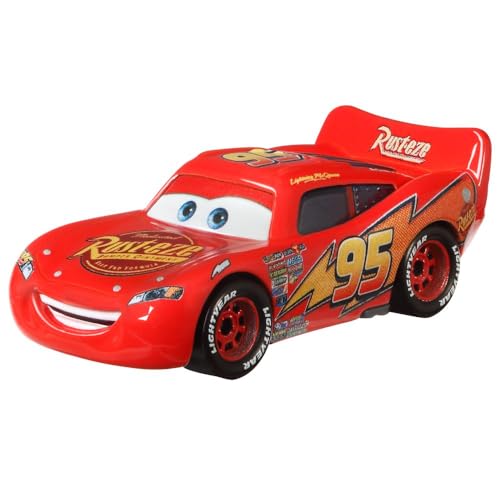 Mattel Auswahl Fahrzeuge Racing Style | Disney Cars | Die Cast 1:55 Auto, Typ:Lightning McQueen Rust-Eze Sign, CDXV59 – Ansicht 6