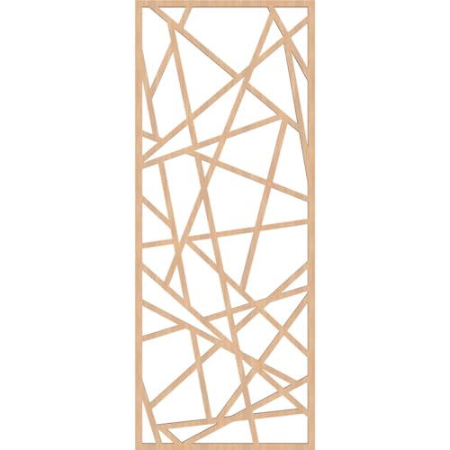 Image of Conway Decorative Pierced Fretwork Wood Wall Panels, 13 3 /8 inchW x 34 3 /8 inchH x 1 /4 inchT, Hickory