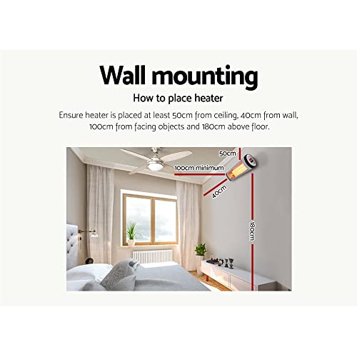 image for Devanti Strip Heater 1500W Electric Outdoor Radiant Infrared Heater Pa