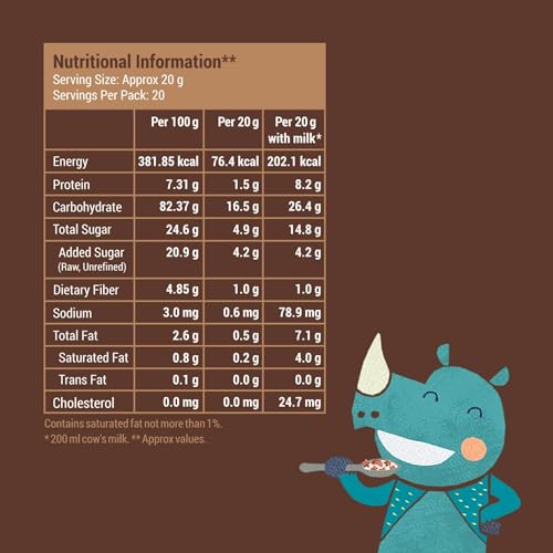 Image of Slurrp Farm Choco Crunch Chocolate Cereal | No Maida, No Refined Sugar, No Added Colour | Ragi Stars and Moons | Healthy Breakfast for Kids | 300 g (Pack of 2)