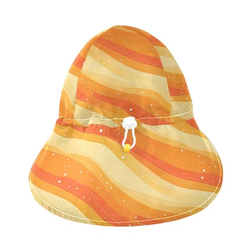 Abstract Glitter Yellow Water Wave Infant Toddler & Kids Sun Hat Baby Boys Summer Hat Baby Girls' UV Protection Neck Flap Beach Essentials3