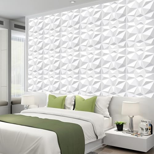 12 Stück 3D Wandpaneele Selbstklebend Steinoptik, 30 × 30 cm, Küchenrückwand Tapete, Wandfliesen Selbstklebend, Wandaufkleber für Innenwanddekoration, für Möbel Wandtür Wasserdicht