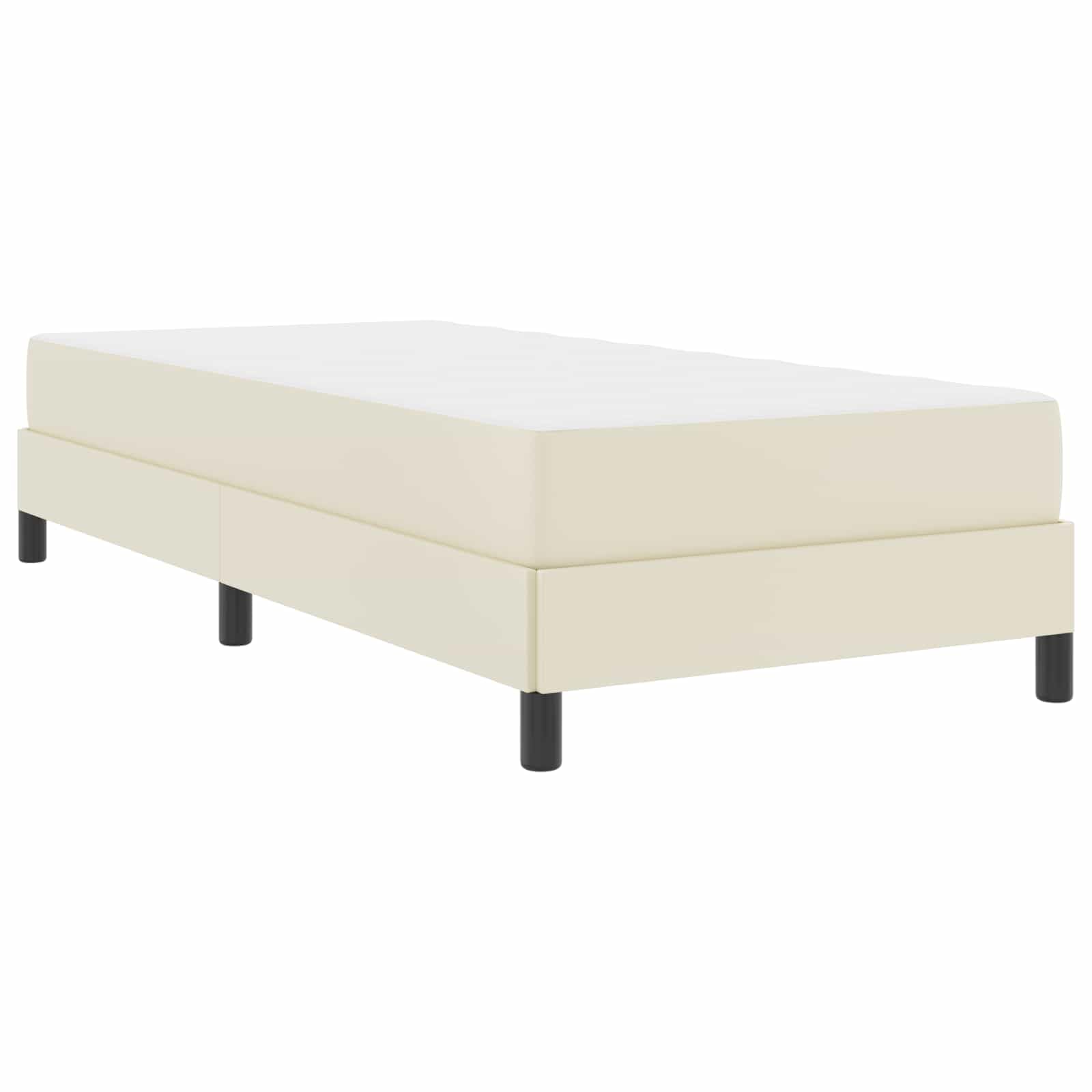 Łóżko z tkaniny drewnopochodne Multi Zone Comfort Kremowy 100 x 200 cm 35.8