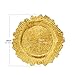 Irregular Plastic Tableware, Plastic Decorative, Charger Plates, 13 Inch Reef Chargers for Dinner, Suitable for Wedding Parties, Gold Color