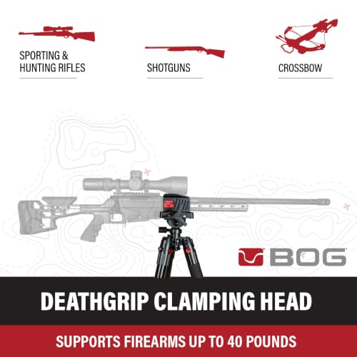 Image of BOG DeathGrip Hunting Tripod, 7 inch-59 inch, Lightweight, Gun Clamp, Shooting Rest