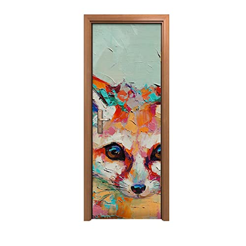 Autocollant de porte 70x200cm Renard pour sublimer votre salon
