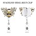 Soleebee Bling Bling Retractable Badge Reel Holder ID Badge Holder with Belt Clip for Nurse, 25.6 Inches Retractable Cord (Crystal Bee Yellow)