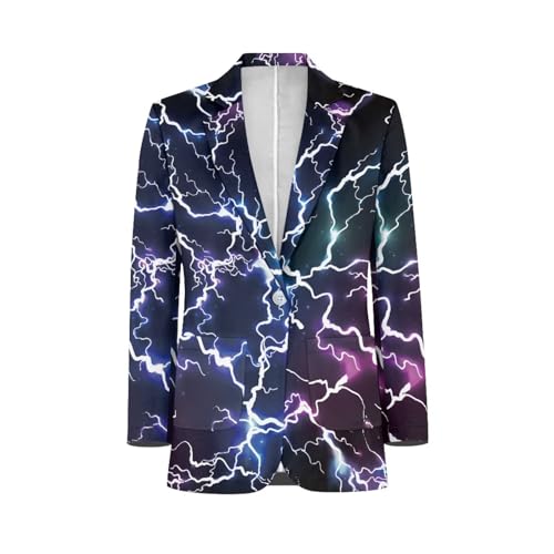 Xhuibop One Button Blazer Mens Sport Coat Lightweight Slim Fit Jacket Casual Business Suits