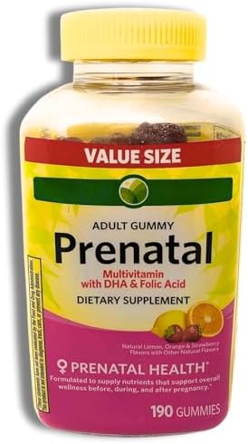 KP+ Prenatal Multivitamin Adult Gummy with DHA & Folic Acid | Prenatal Health | Supports Wellness Before, During & After Pregnancy | 190 Gummies