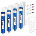150 GPD RO Membrane with Housing Set, Reverse Osmosis Membrane and 1812/2012 Housing for Maple Syrup DIY and Aquarium Water Systems (4 Pack)