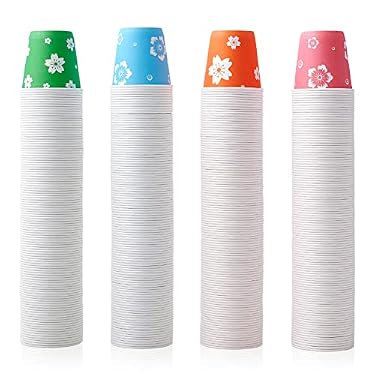 AMAZON - LITOPAK 400 Pack 3oz Disposable Bathroom Cups, Colorful Disposable Mouthwash Cups, Small Disposable Cups, Mini Paper Cups for Parties, Picnics, Barbecues, Travel and Events.