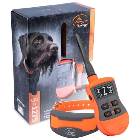SportDOG Brand SportTrainer 1275 Shock Collar - 3/4 Mile Range - OLED Screen - Waterproof, Rechargeable E-Collar with Remote - Train with Tone, Vibration, and Static, Orange Cover