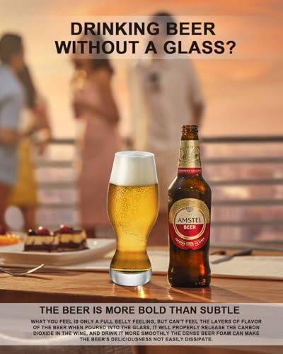 Image of LUXU IPA Beer Glasses,Pilsner Beer Glasse,16 oz,Set of 4