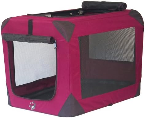 Pet Gear Home 'N Go Deluxe Soft-Sided Pet Crate, Large, Burgundy