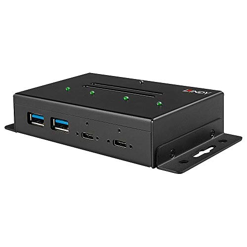 Lindy 43094 USB 3.1 (3.1 Gen 2) Type-C Interface hub 10000 Mbit/s Black