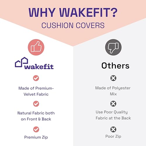 Image of Wakefit Designer Cushion Cover | 16x16 inch | Thread Work on Velvet Fabric | Maze | Machine Washable | Pack of 1 | Brown
