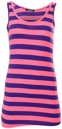 Easy Young Fashion - Damen Basic Trägertop - ärmelloses Longtop Extra...