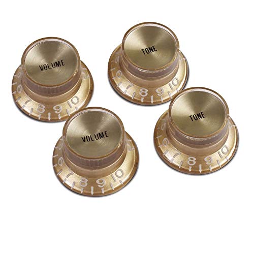 Gibson/Top Hat Knobs with Gold Metal Insert (Aged Gold)(4pcs) PRMK-030 Mu\ mu