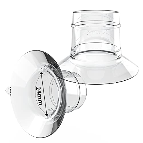 Inserto de Brida 24mm(2 unidades),compatible con KISSBOBO /MomcozyM5/S9 Pro/S12/S12 Pro/Jheppbay,Accesorios originales de repuesto para Extractor de Leche (24mm 2pcs)