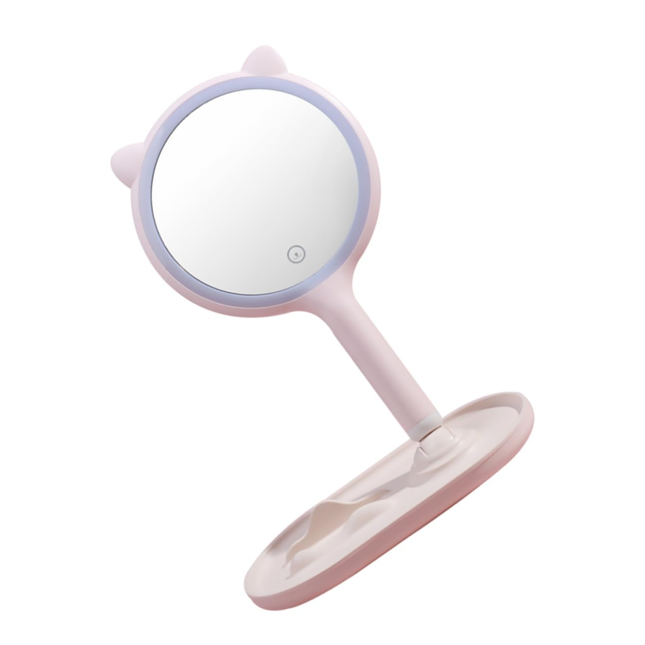 ABOOFAN LED Schminkspiegel mit Touchscreen Wiederaufladbar 1200mah Doppelseitig und Hochauflösend Eleganter Kosmetikspiegel für Zuhause und Unterwegs