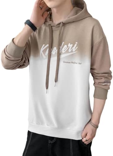 Amazon Co Jp 秋服 メンズ パーカー グラデーション スウェット 長袖 トレーナー バック プリント おしゃれ プルオーバー トップス スポーツ フード 付き ストリート 服 ファッション小物
