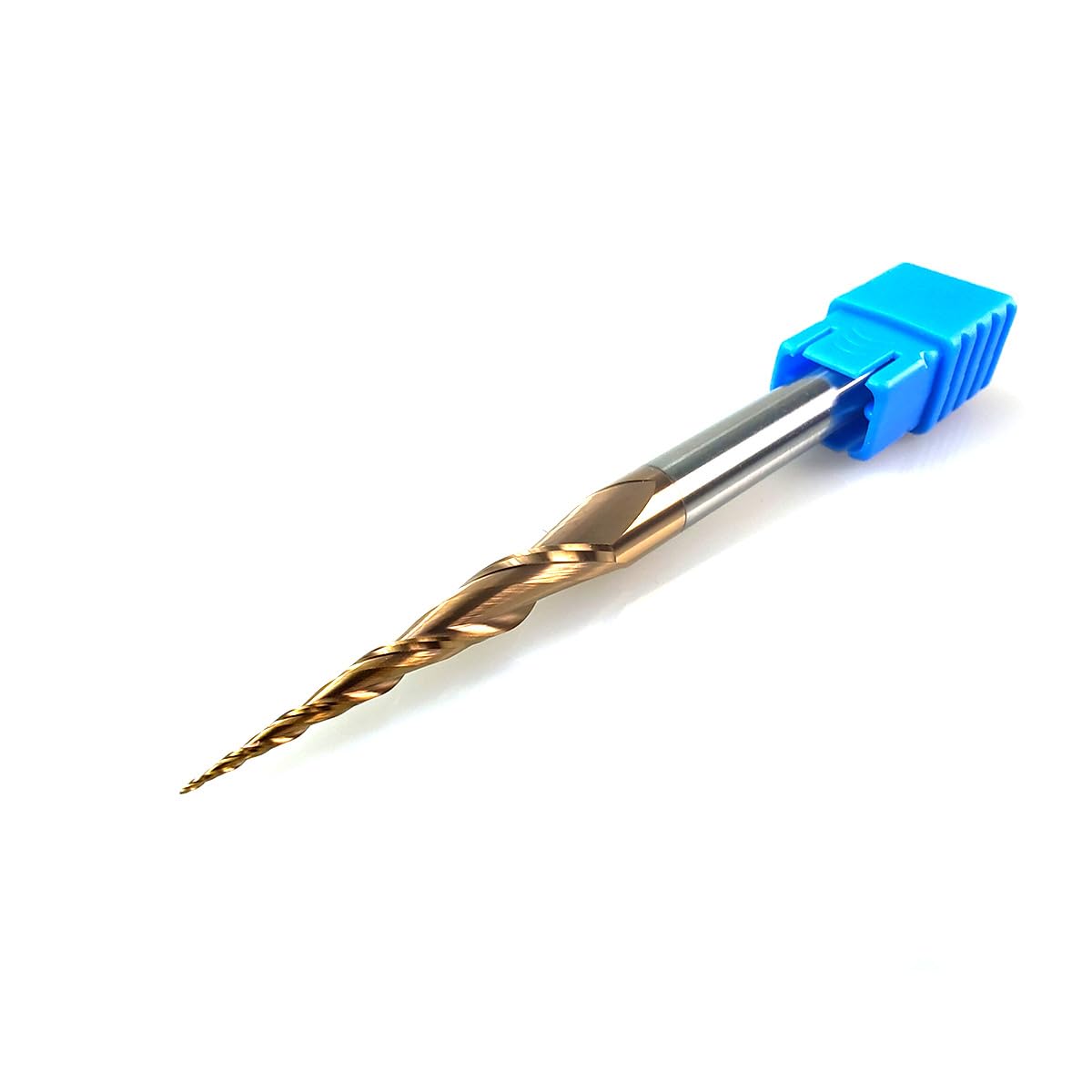 HRC55 2Flutes Tungsten Solid Carbide Tapered Ball Nose End Mill 1/4" Shank 2D 3D Carving Woodworking Tool CNC Router Bits CNC end Mill (1pc, Radius=0.25mm)