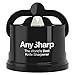 Price comparison product image AnySharp Knife Sharpener, Hands-Free Safety, PowerGrip Suction, Safely Sharpens All Kitchen Knives, Ideal for Hardened Steel & Serrated, World's Best, Compact, One Size, Black