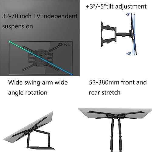 Support mural TV orientable pour éviter les reflets sur écran 32-70 - 5