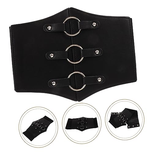 Elastic Wide Leather Corset Waist Belt for Women Vintage Renaissance Style Waist Cincher Pirate Vest Accessory for Dresses Parties Halloween and Cosplay4