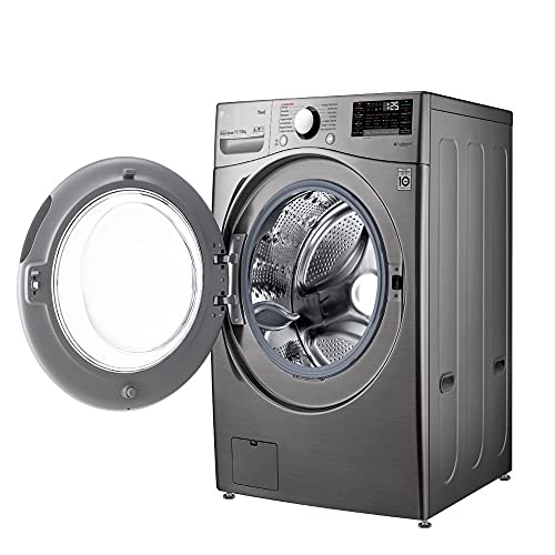 Lava e Seca Smart LG 17kg Aço Escovado com Conectividade Wi-Fi ThinQ - WD17SV2S6B - Motor Inverter