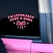 I'm Literally Just a Girl Car Decal Pink Bow Cute Positive Gifts Car Mirror Accessories Affirmations Funny Vinyl Decal Waterproof 8 Inches Bumper Decal Gifts for Mom Dad Friend Coworker