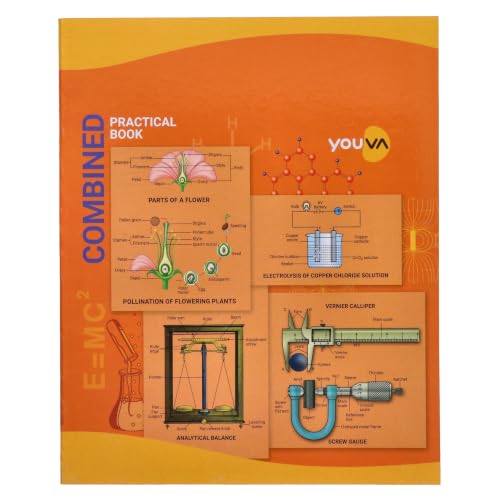 Image of YOUVA Navneet | Hard Bound Combined Practical Book | Physics, Chemistry & Biology | 21.5 x 26.5 cm | 1 Ruled & 1 Plain | 128 Pages | Pack of 1